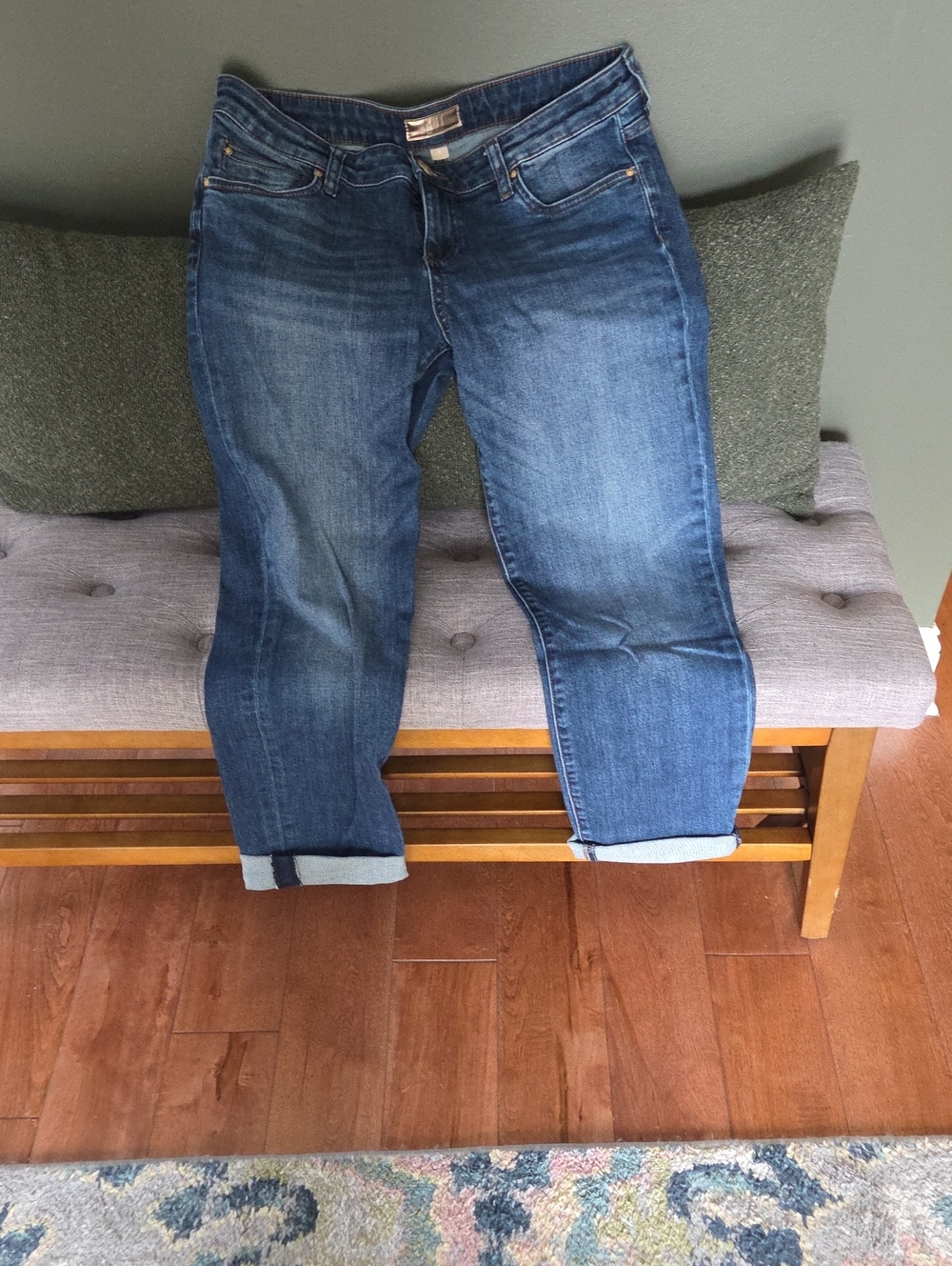 Kut from the Kloth Women's Mid-Blue Boyfriend Jeans Size 8